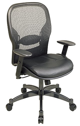 Office Star Space Matrex Back Managers Chair with Leather Seat